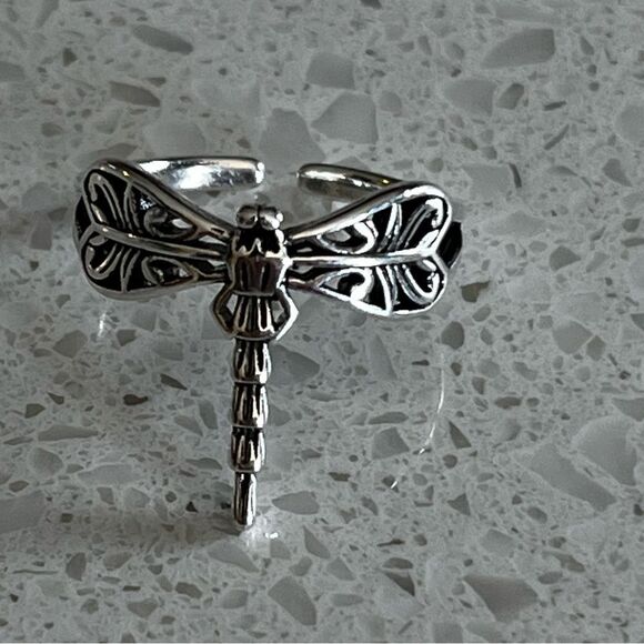Vintage Style Alloy Dragonfly Ring - Picture 4 of 10